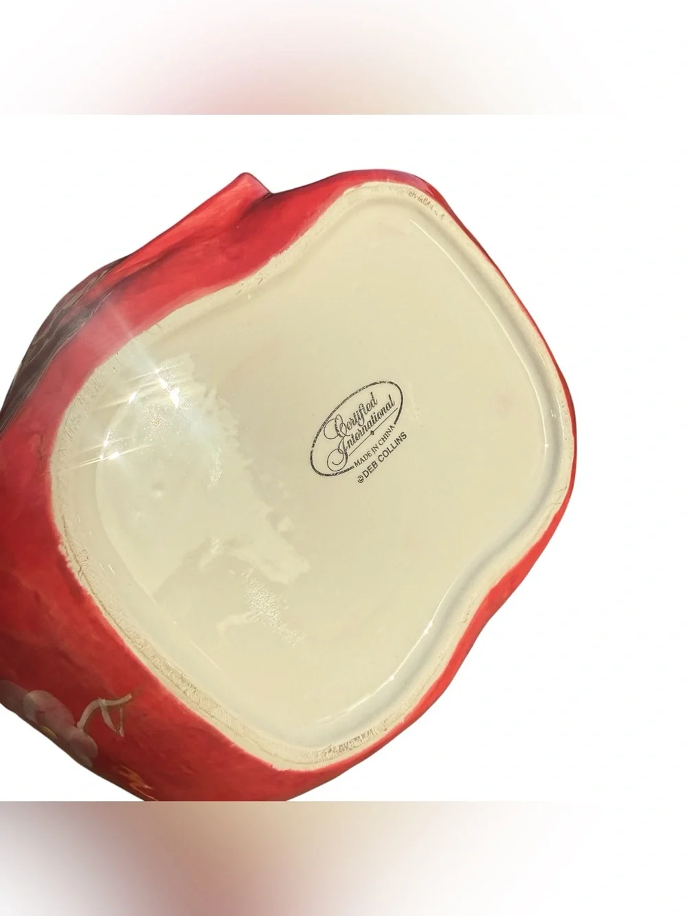 Debi Collins Purse Cookie Jar Floral Ceramic Cottagecore Grandmillennial Decor